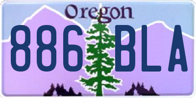 OR license plate 886BLA