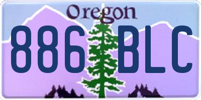 OR license plate 886BLC