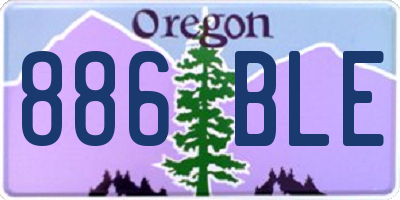 OR license plate 886BLE