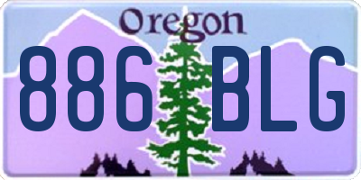 OR license plate 886BLG