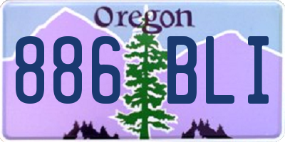 OR license plate 886BLI