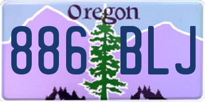 OR license plate 886BLJ