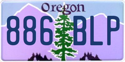 OR license plate 886BLP