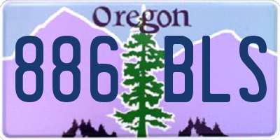 OR license plate 886BLS