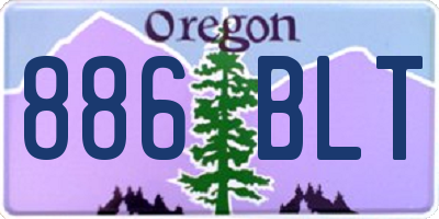 OR license plate 886BLT
