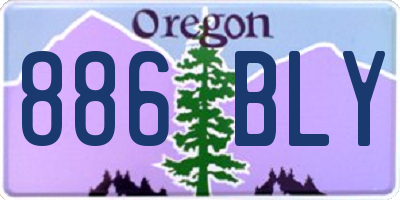 OR license plate 886BLY