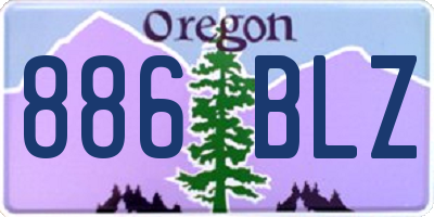 OR license plate 886BLZ