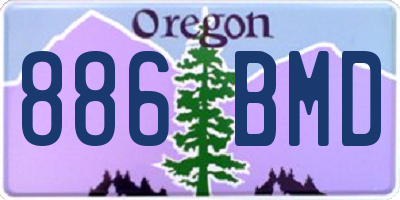 OR license plate 886BMD