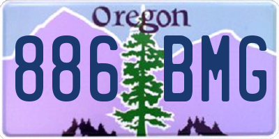 OR license plate 886BMG