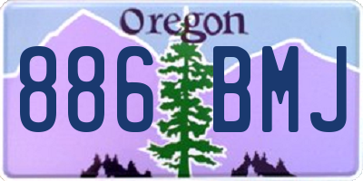 OR license plate 886BMJ