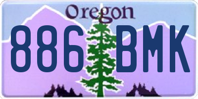 OR license plate 886BMK