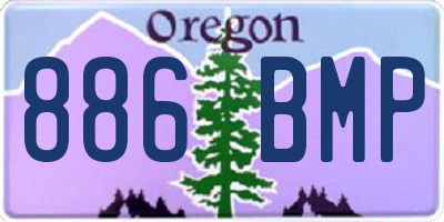 OR license plate 886BMP