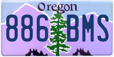 OR license plate 886BMS