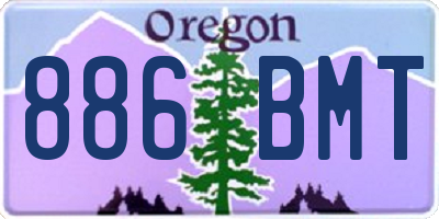 OR license plate 886BMT
