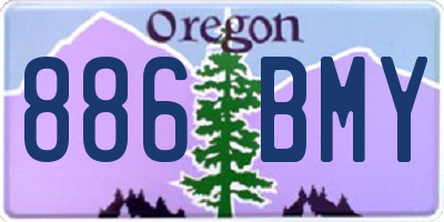 OR license plate 886BMY
