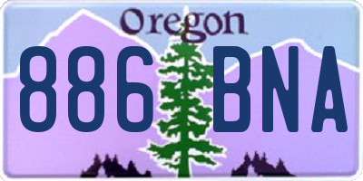 OR license plate 886BNA