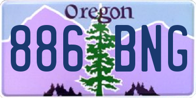 OR license plate 886BNG