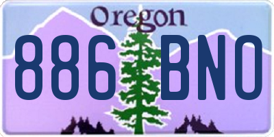 OR license plate 886BNO