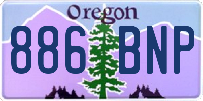 OR license plate 886BNP