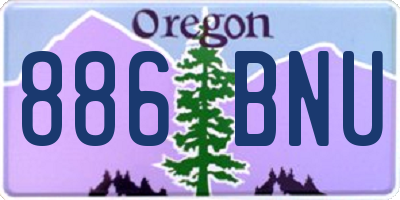 OR license plate 886BNU