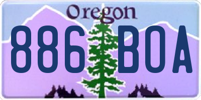 OR license plate 886BOA