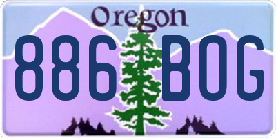 OR license plate 886BOG