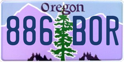 OR license plate 886BOR