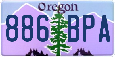 OR license plate 886BPA