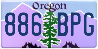 OR license plate 886BPG