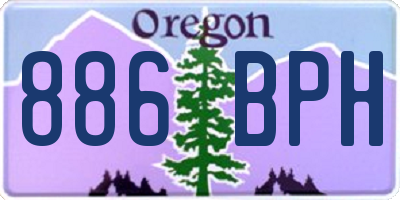 OR license plate 886BPH