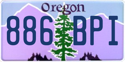 OR license plate 886BPI