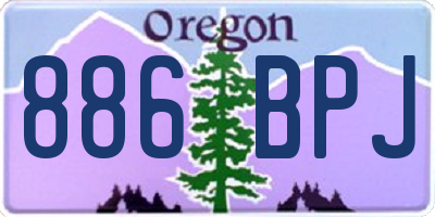 OR license plate 886BPJ
