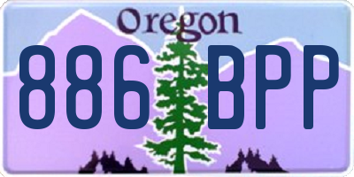 OR license plate 886BPP