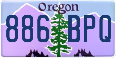 OR license plate 886BPQ