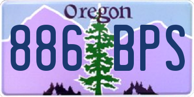 OR license plate 886BPS