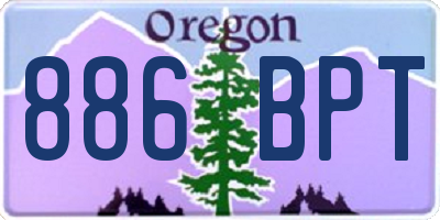 OR license plate 886BPT