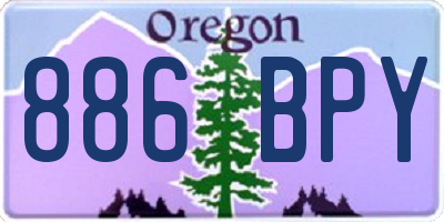 OR license plate 886BPY