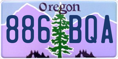 OR license plate 886BQA