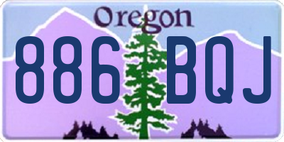 OR license plate 886BQJ