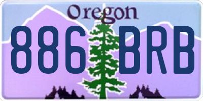 OR license plate 886BRB