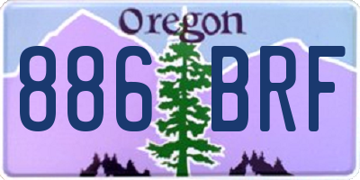 OR license plate 886BRF