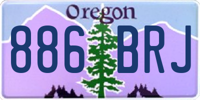 OR license plate 886BRJ