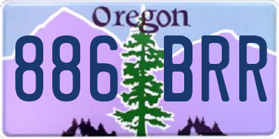 OR license plate 886BRR