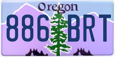 OR license plate 886BRT