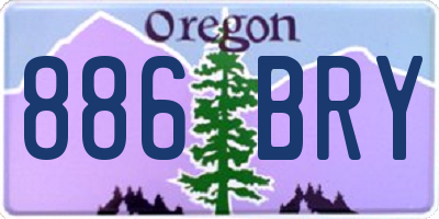 OR license plate 886BRY