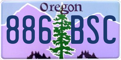 OR license plate 886BSC