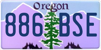 OR license plate 886BSE