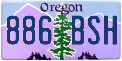 OR license plate 886BSH