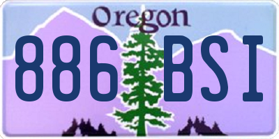 OR license plate 886BSI