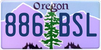 OR license plate 886BSL